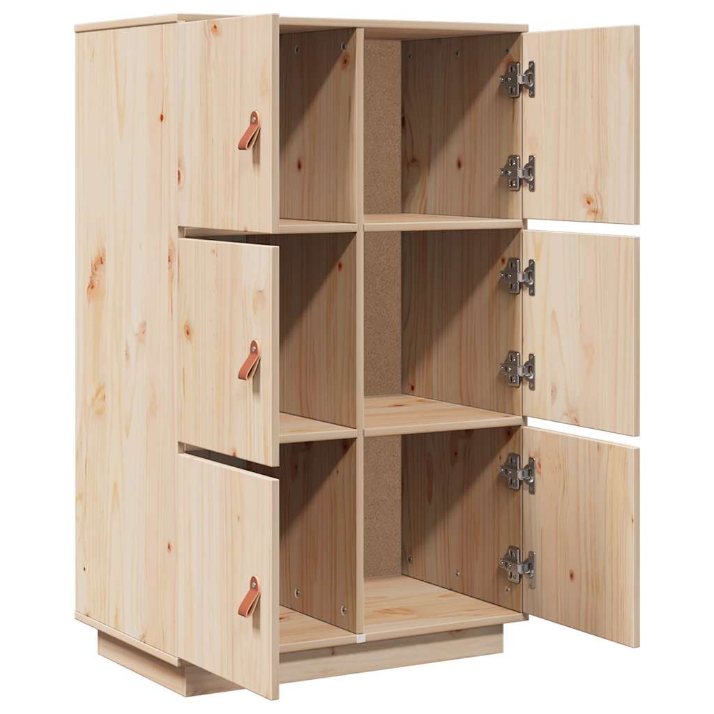 højskab 67x40x108,5 cm massivt fyrretræ
