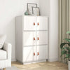 højskab 67x40x108,5 cm massivt fyrretræ hvid