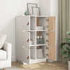 højskab 67x40x108,5 cm massivt fyrretræ hvid