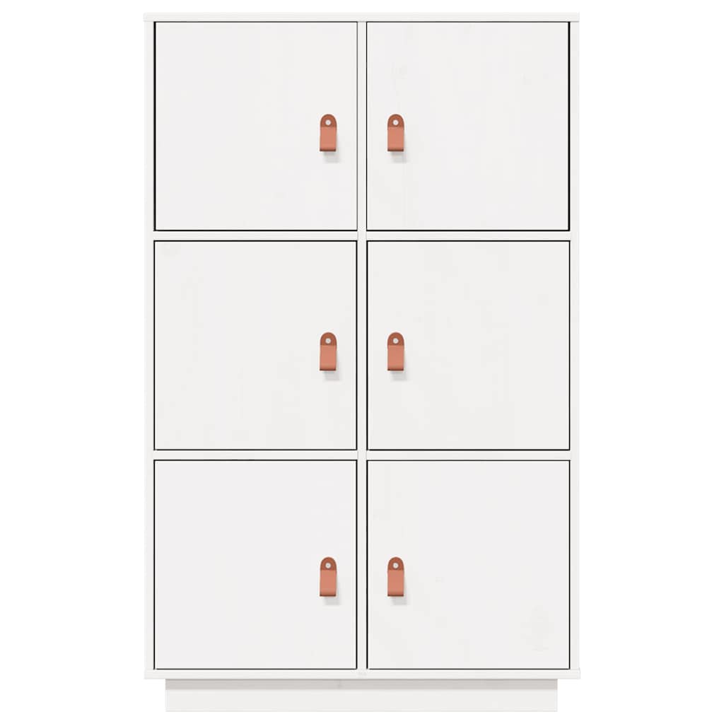 højskab 67x40x108,5 cm massivt fyrretræ hvid