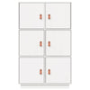 højskab 67x40x108,5 cm massivt fyrretræ hvid