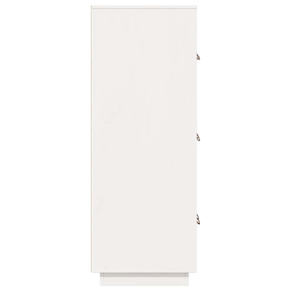 højskab 67x40x108,5 cm massivt fyrretræ hvid