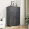 højskab 67x40x108,5 cm massivt fyrretræ grå