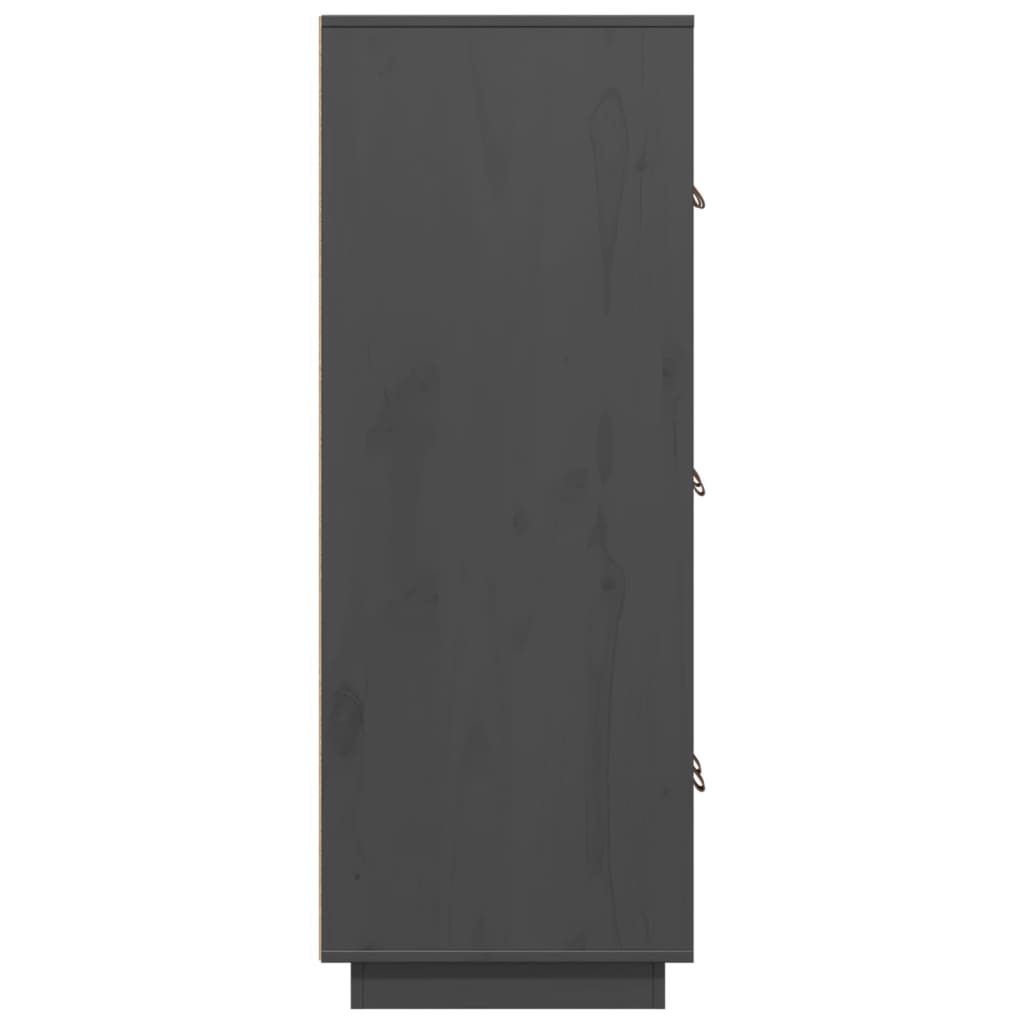 højskab 67x40x108,5 cm massivt fyrretræ grå