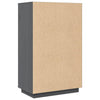 højskab 67x40x108,5 cm massivt fyrretræ grå