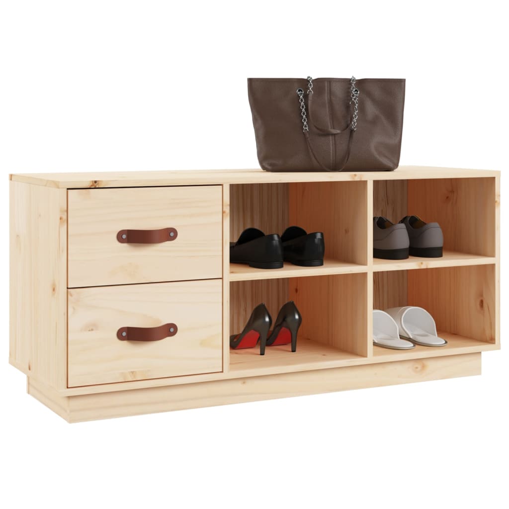 skobænk 100x34x45 cm massivt fyrretræ
