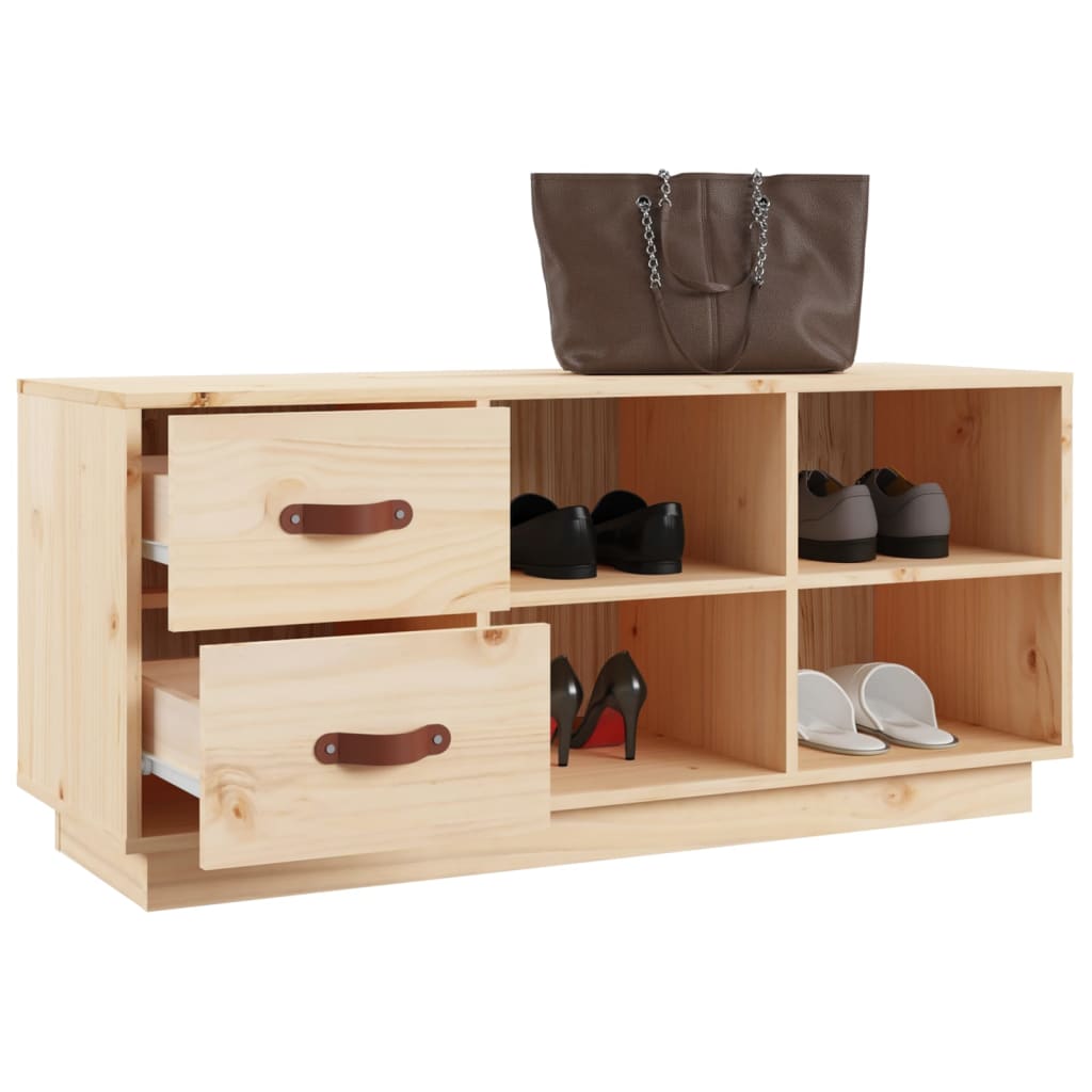 skobænk 100x34x45 cm massivt fyrretræ