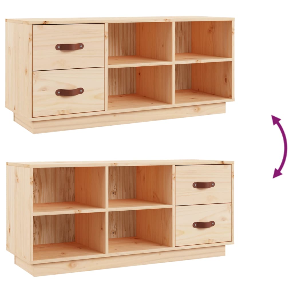 skobænk 100x34x45 cm massivt fyrretræ
