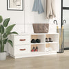skobænk 100x34x45 cm massivt fyrretræ hvid