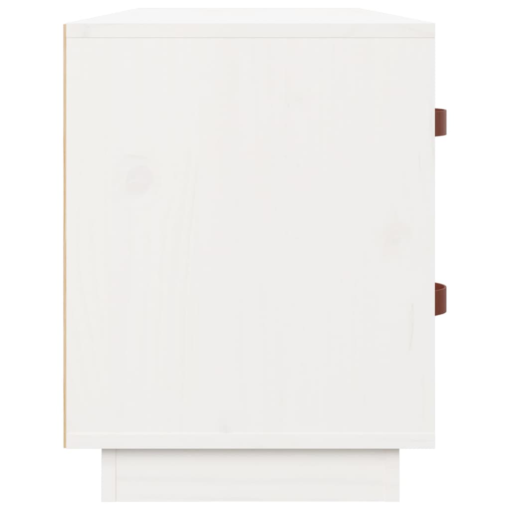 skobænk 100x34x45 cm massivt fyrretræ hvid