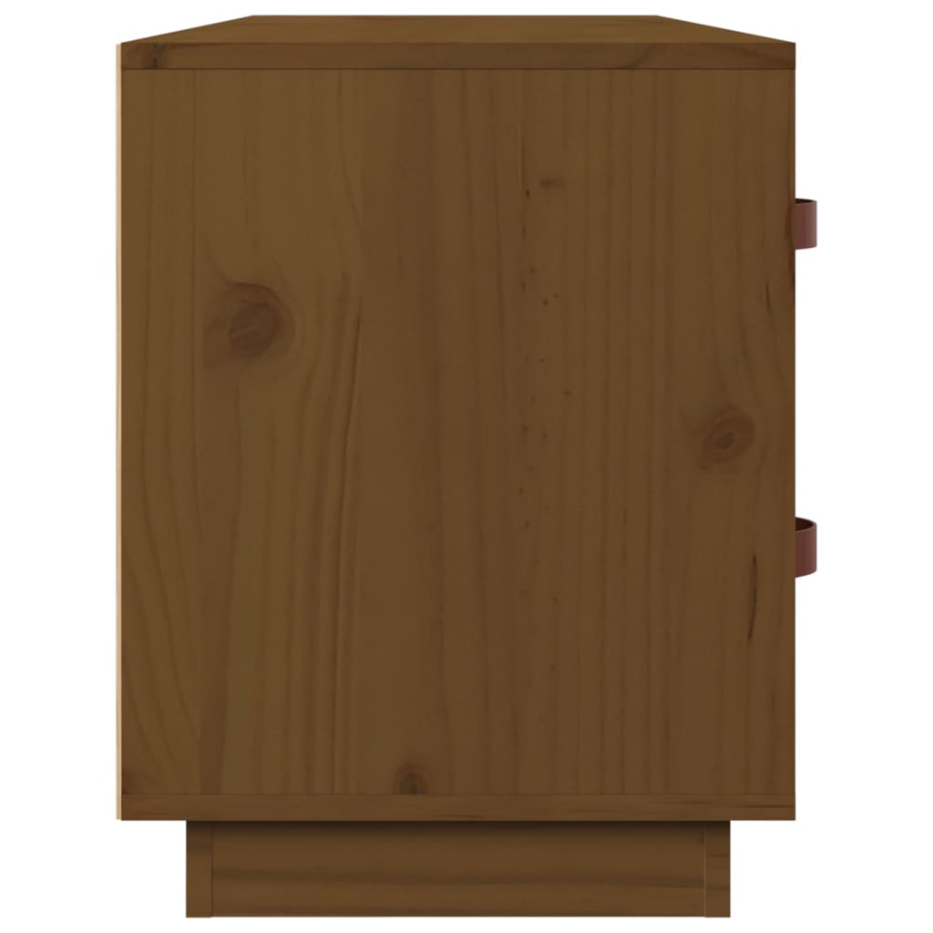 skobænk 100x34x45 cm massivt fyrretræ gyldenbrun