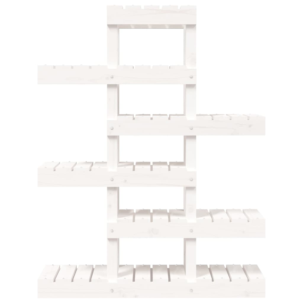 plantestativ 85x25x109,5 cm massivt fyrretræ hvid