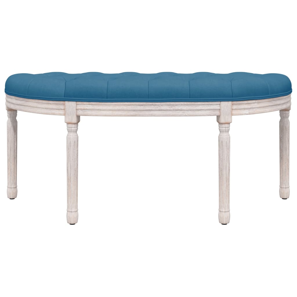 bænk 110,5x45x49 cm velour blå