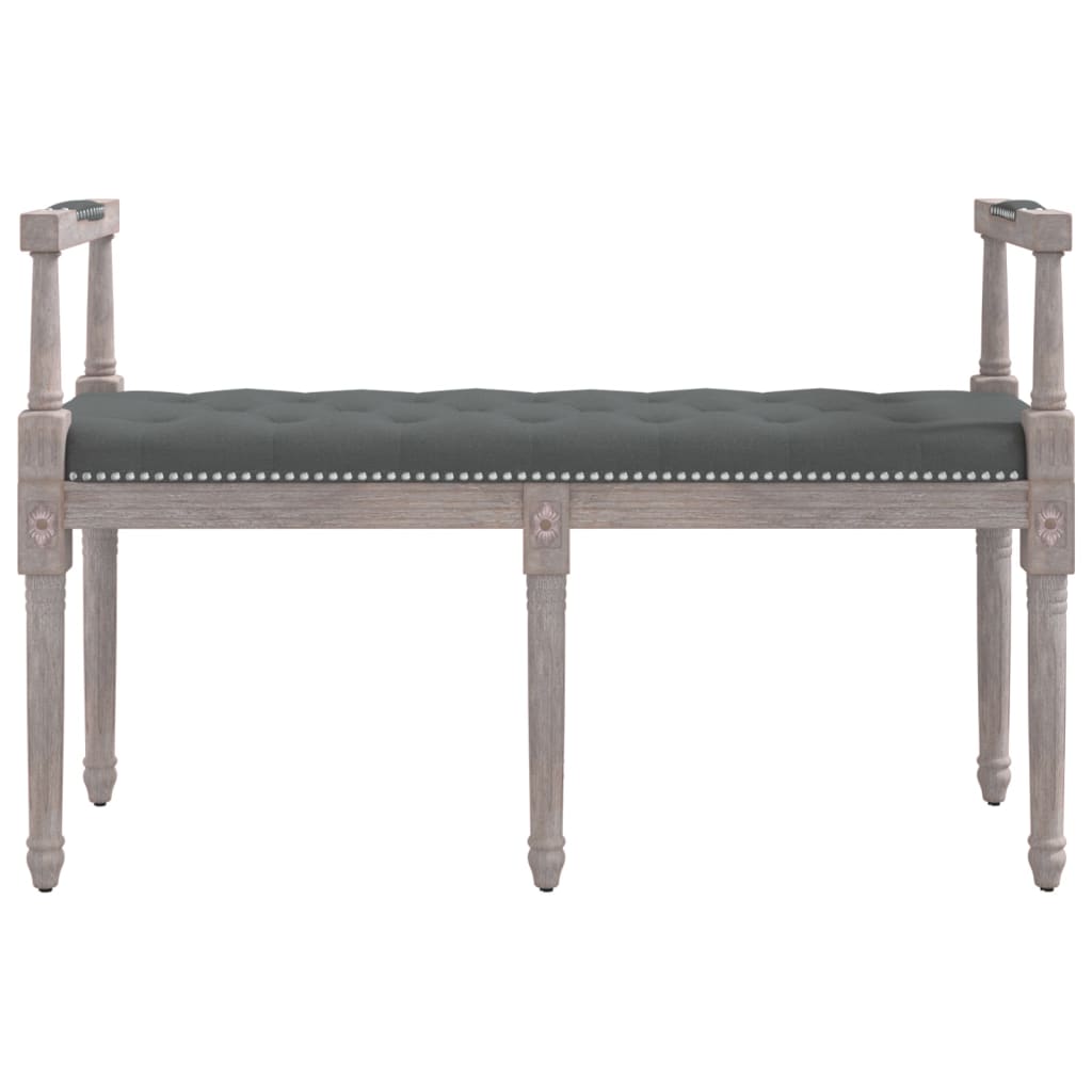 bænk 110x40x70 cm stof mørkegrå