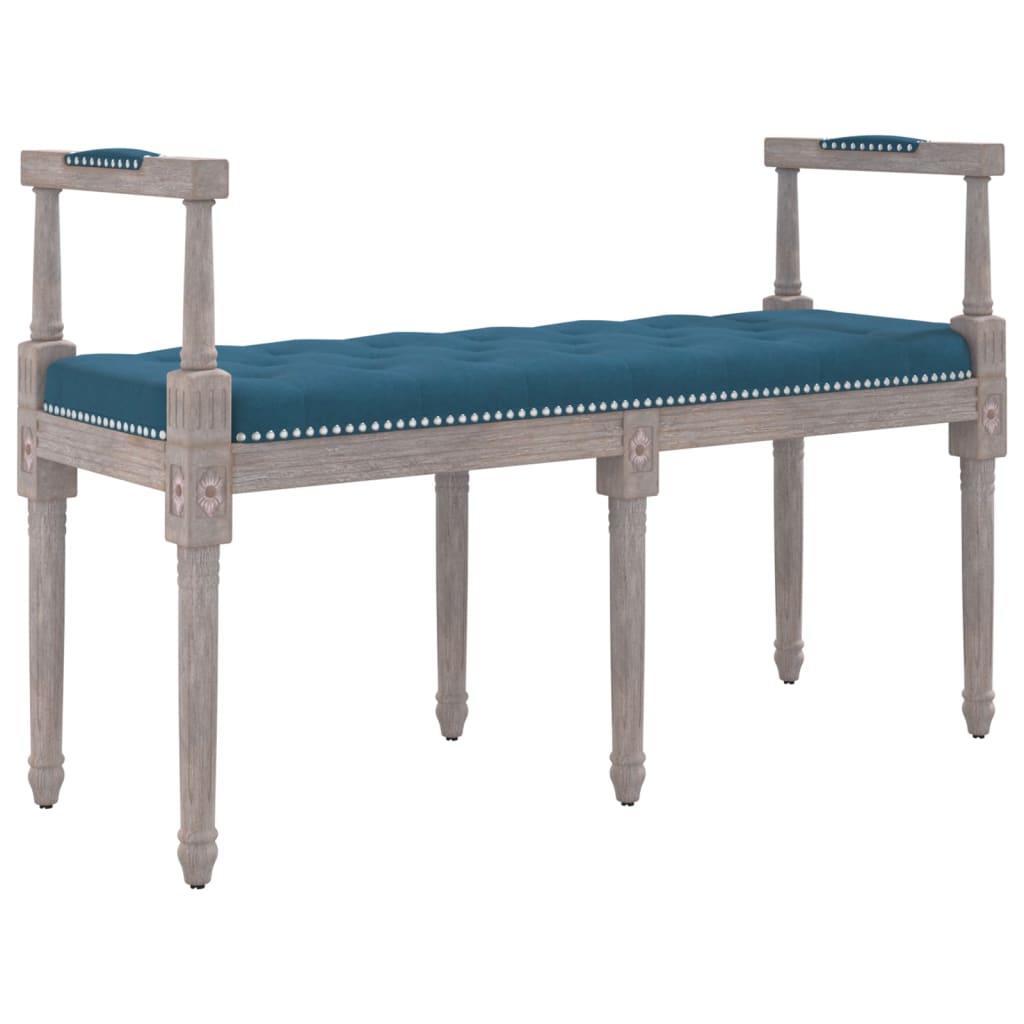 bænk 110x40x70 cm velour blå