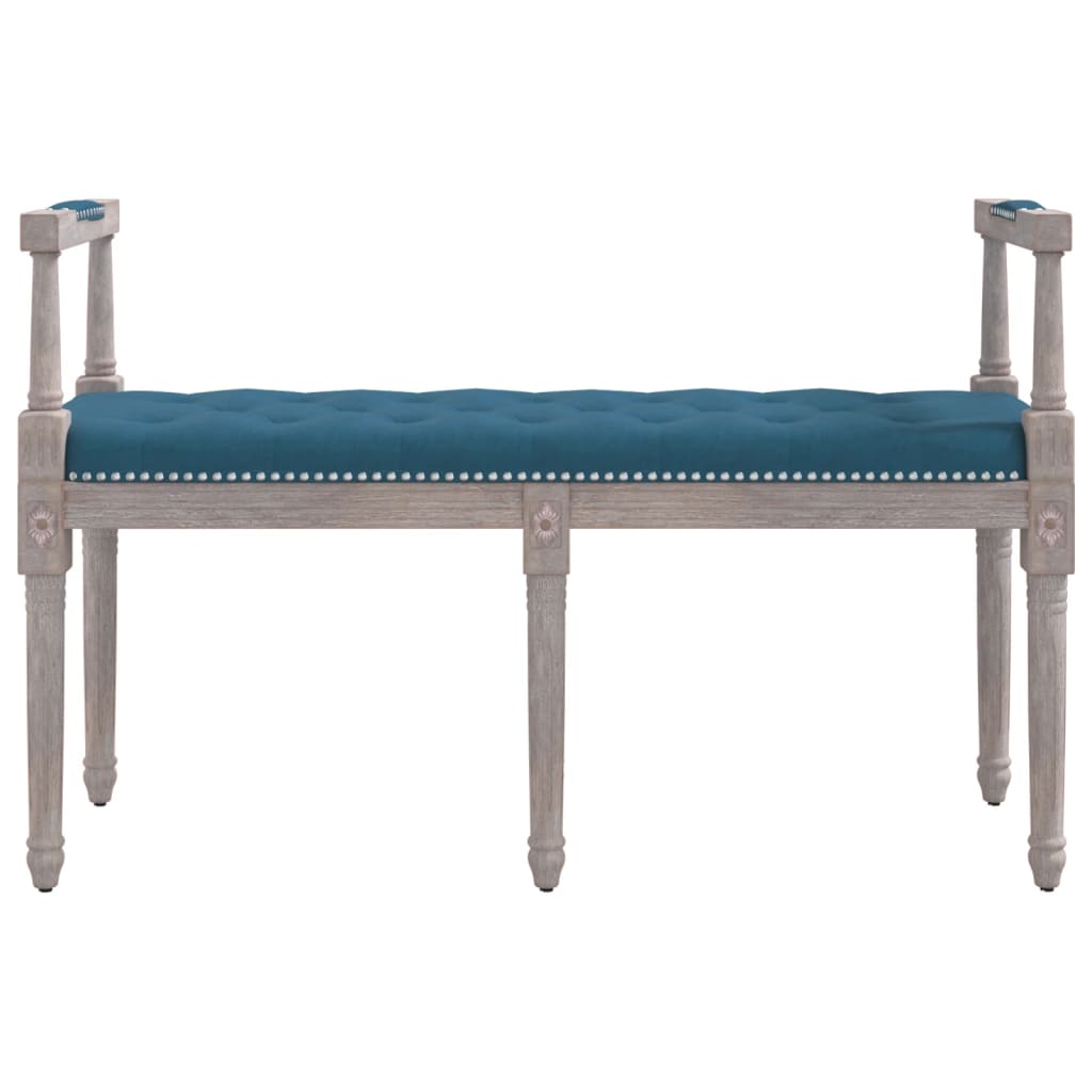 bænk 110x40x70 cm velour blå