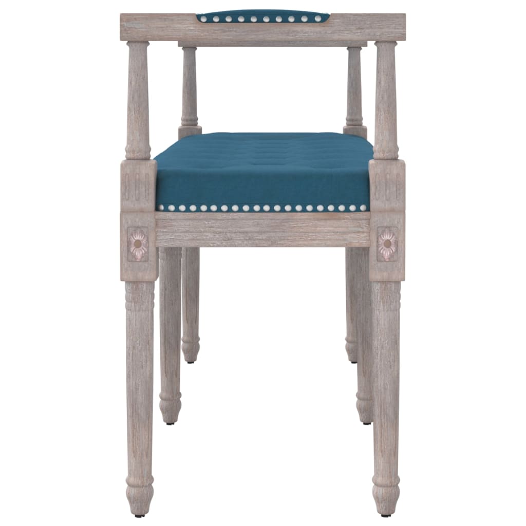 bænk 110x40x70 cm velour blå