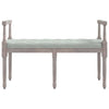 bænk 110x40x70 cm velour lysegrå