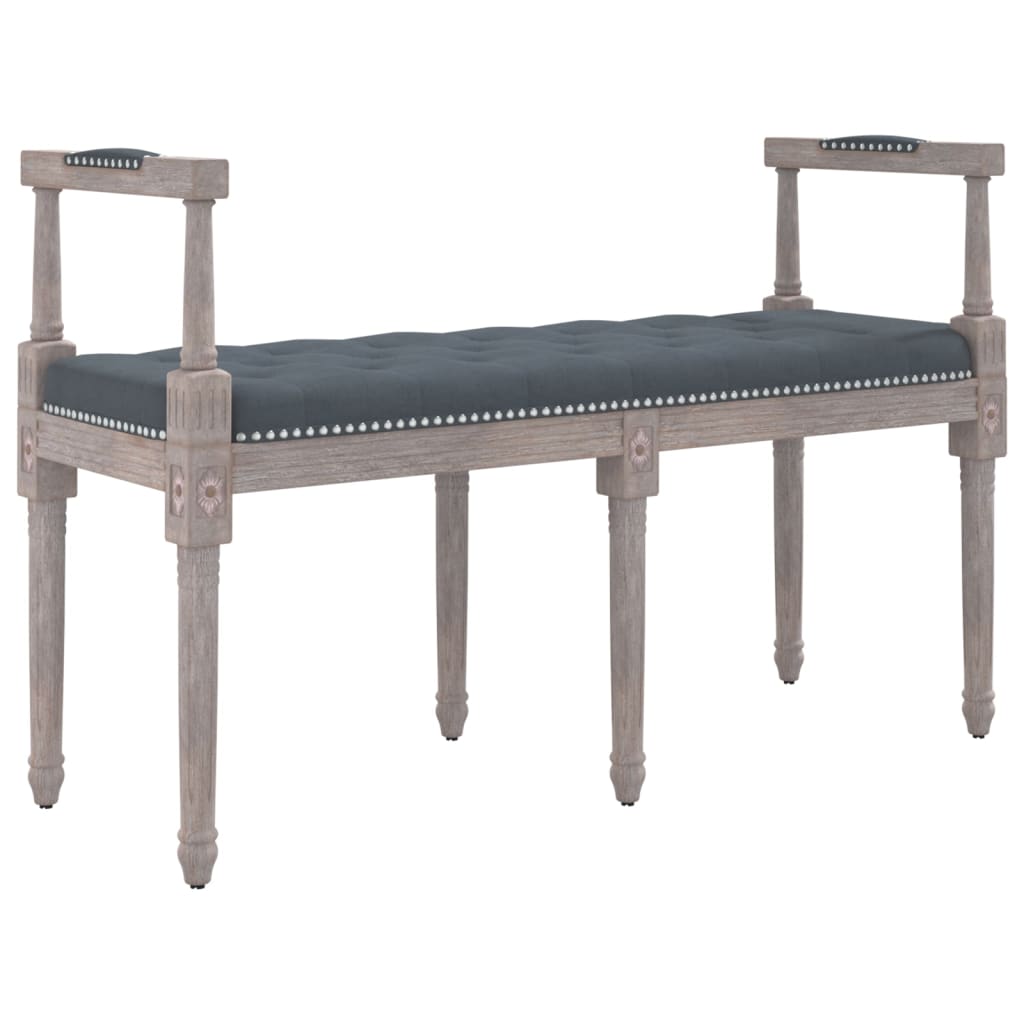 bænk 110x40x70 cm velour mørkegrå