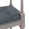 bænk 110x40x70 cm velour mørkegrå