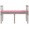 bænk 110x40x70 cm velour lyserød