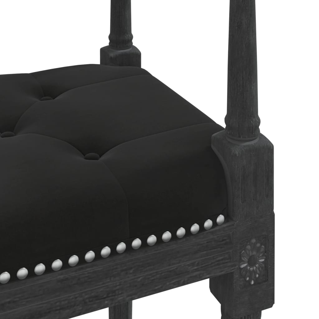 bænk 110x40x70 cm velour sort