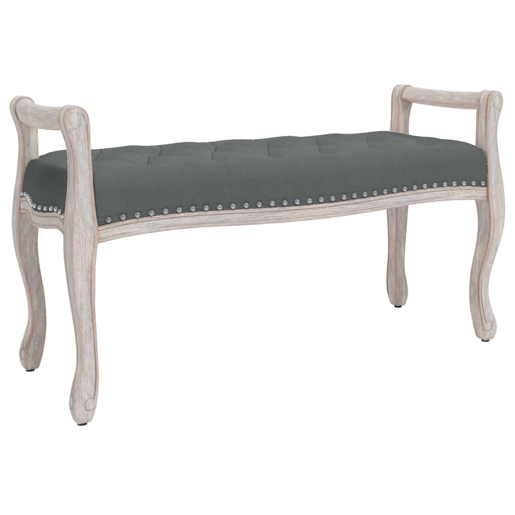 bænk 110x45x60 cm stof mørkegrå