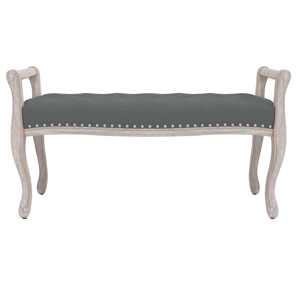 bænk 110x45x60 cm stof mørkegrå