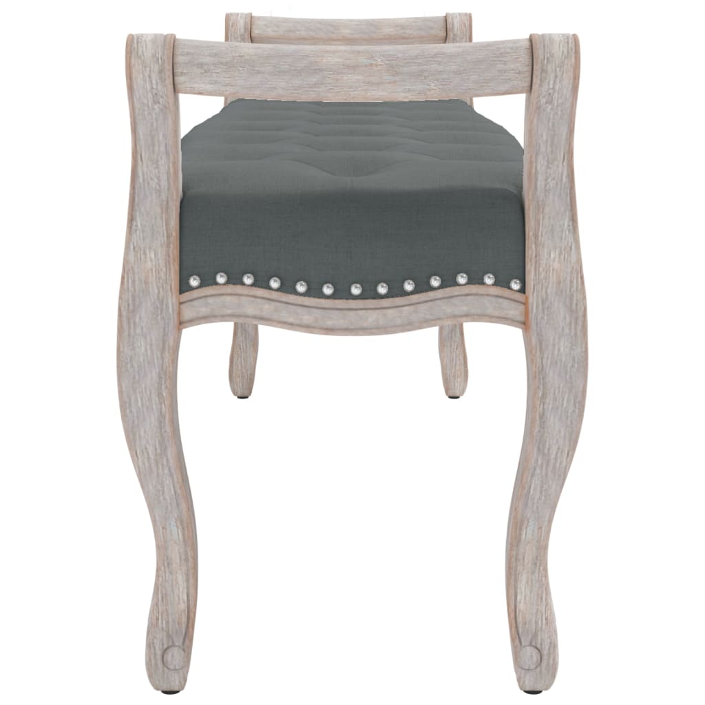 bænk 110x45x60 cm stof mørkegrå