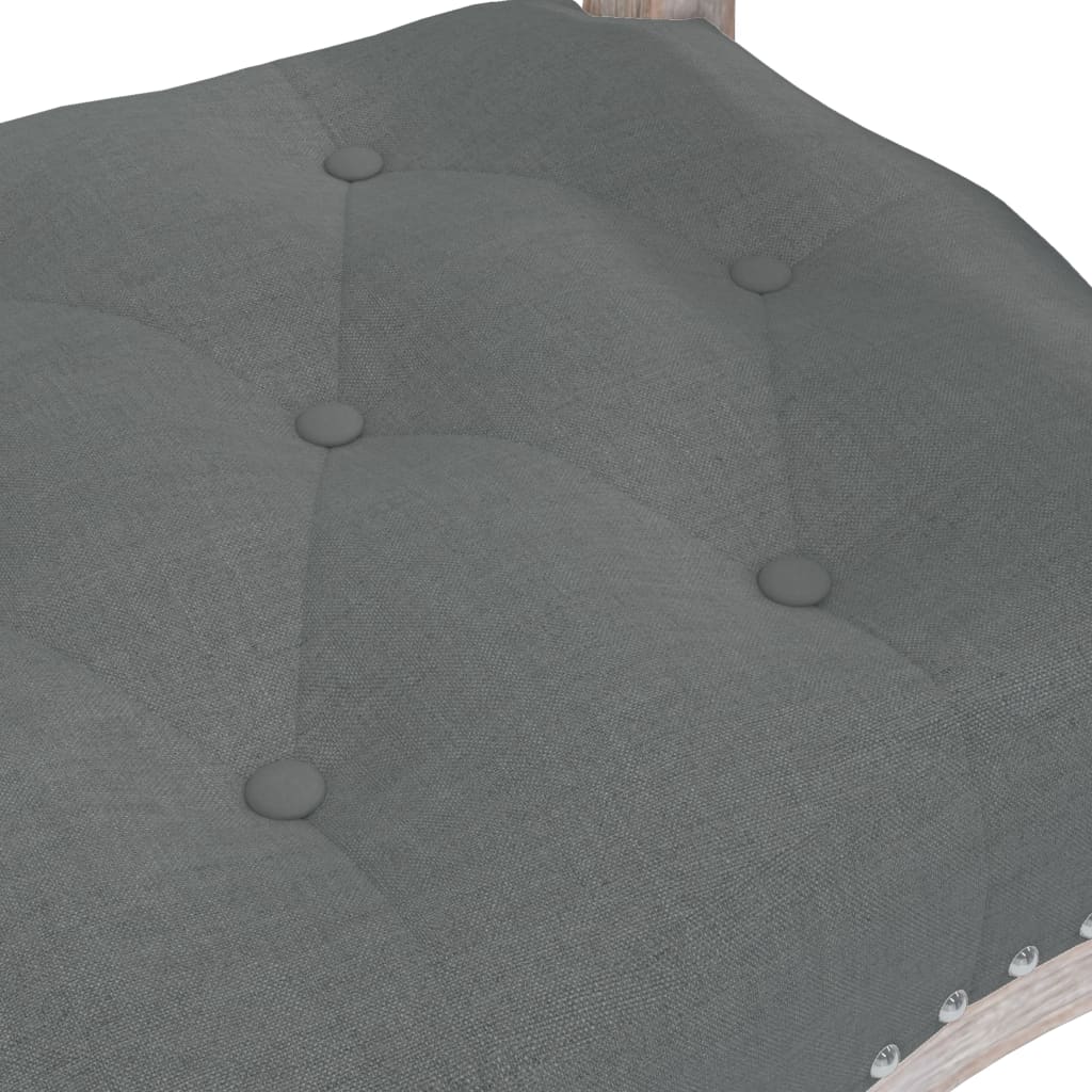 bænk 110x45x60 cm stof mørkegrå