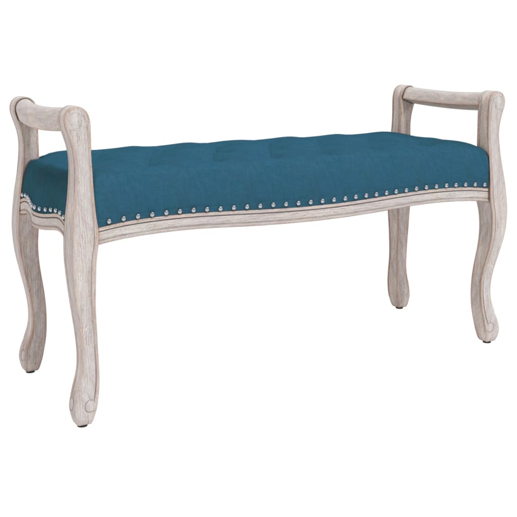 bænk 110x45x60 cm velour blå