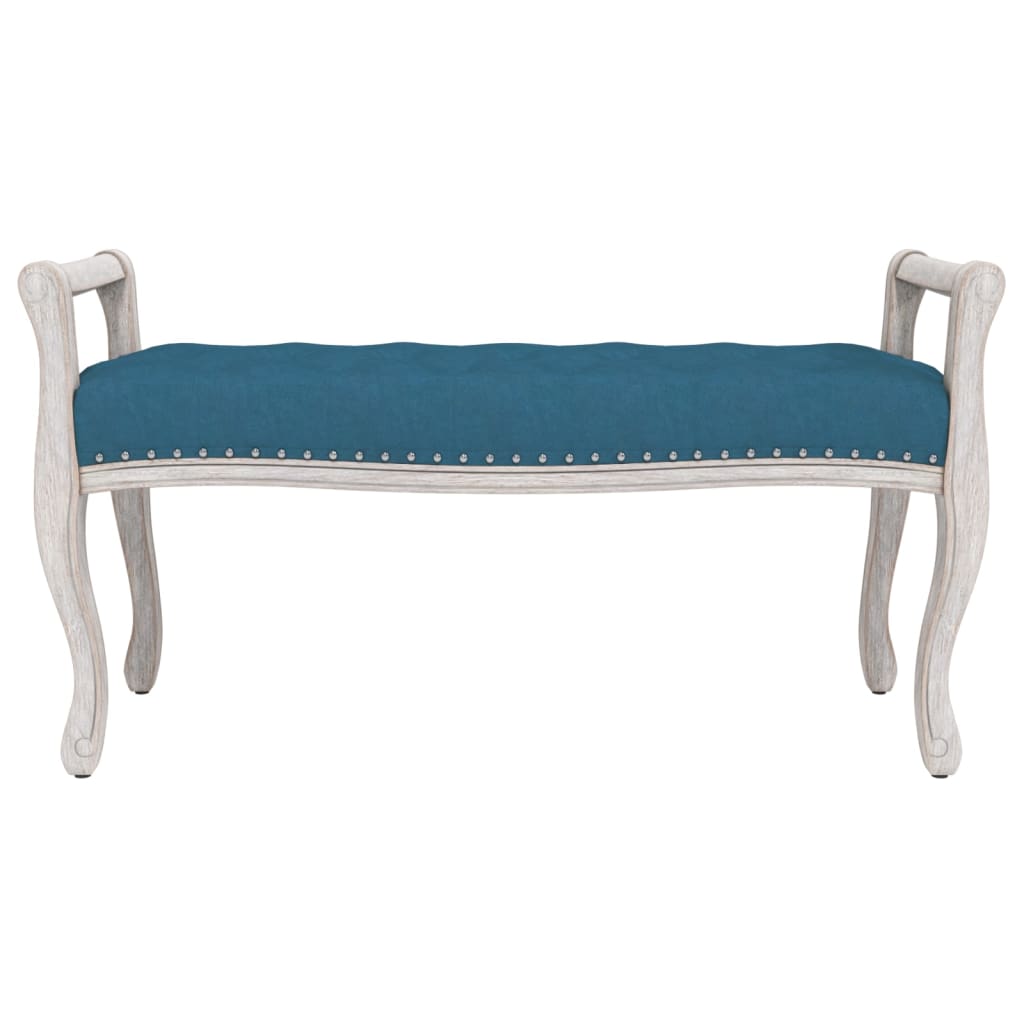 bænk 110x45x60 cm velour blå