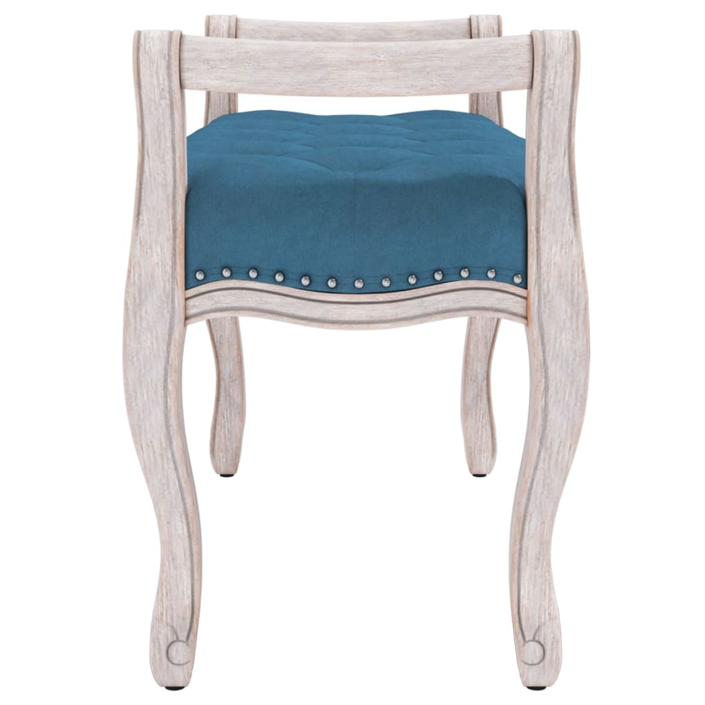bænk 110x45x60 cm velour blå