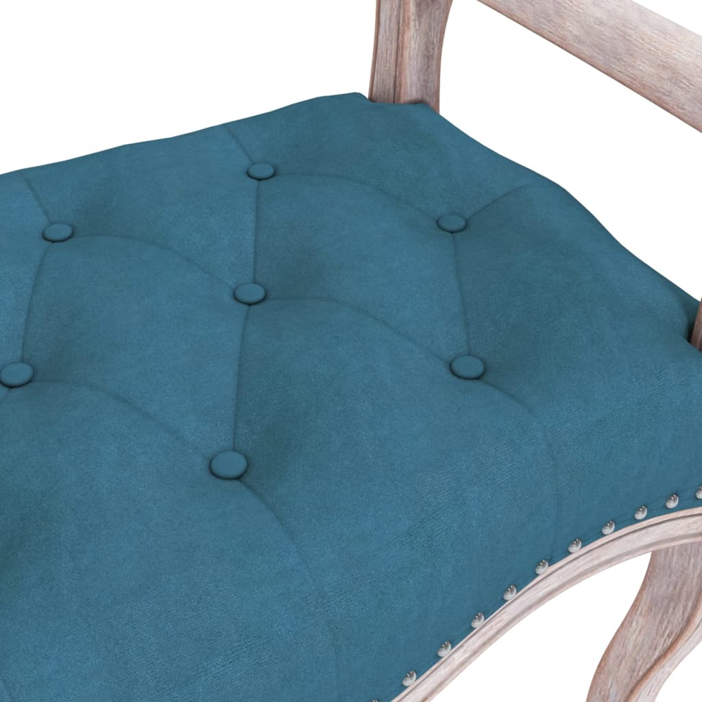 bænk 110x45x60 cm velour blå