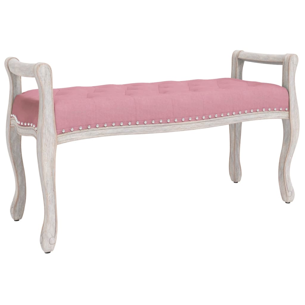 bænk 110x45x60 cm velour lyserød