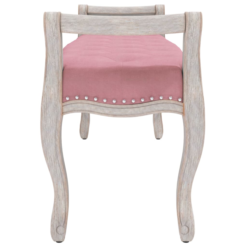 bænk 110x45x60 cm velour lyserød