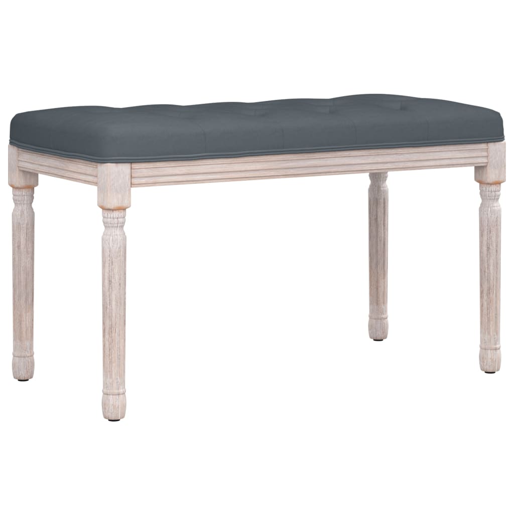 bænk 80x40x49 cm velour mørkegrå
