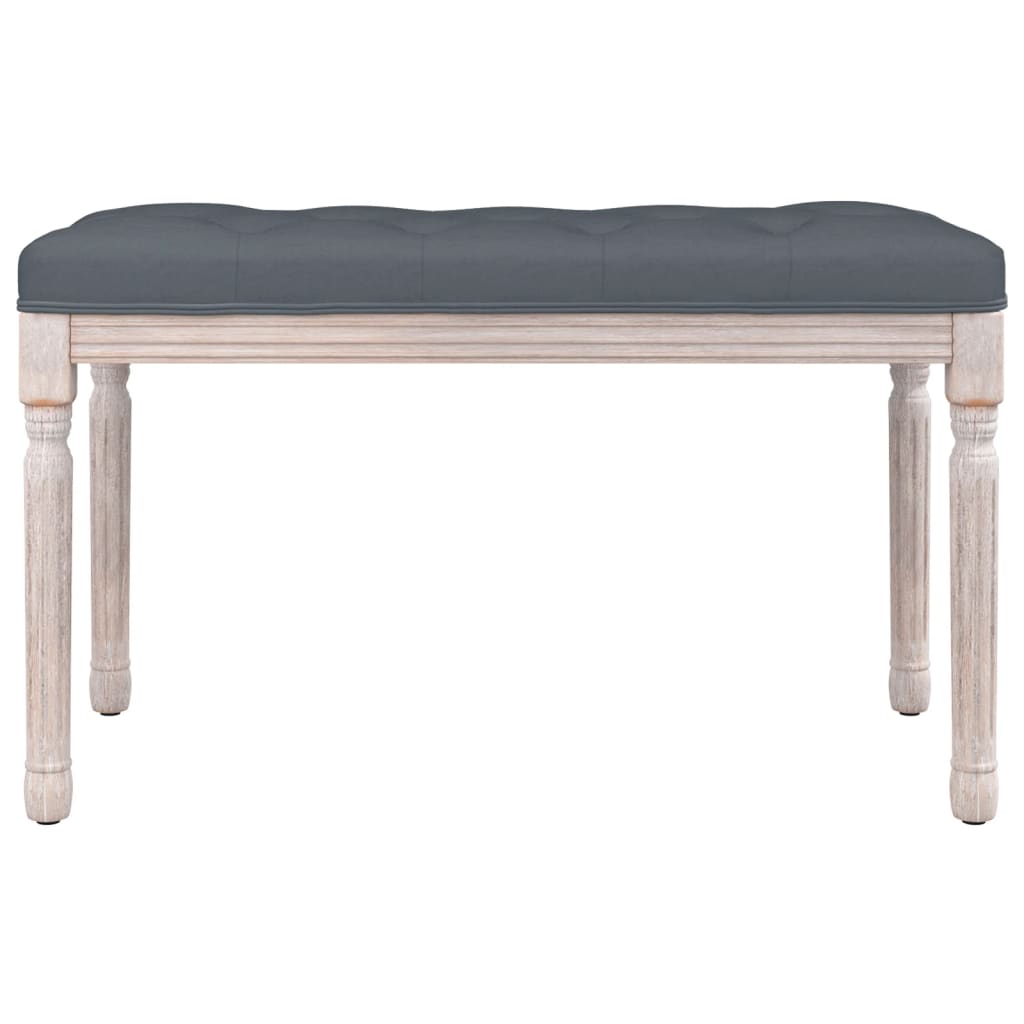 bænk 80x40x49 cm velour mørkegrå