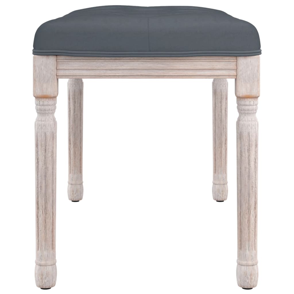 bænk 80x40x49 cm velour mørkegrå