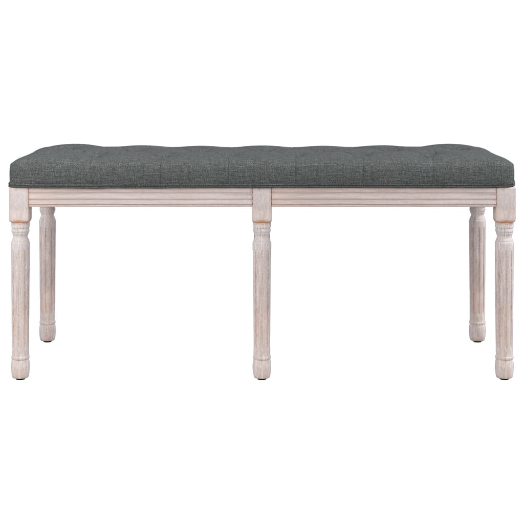 bænk 110x40x49 cm stof mørkegrå