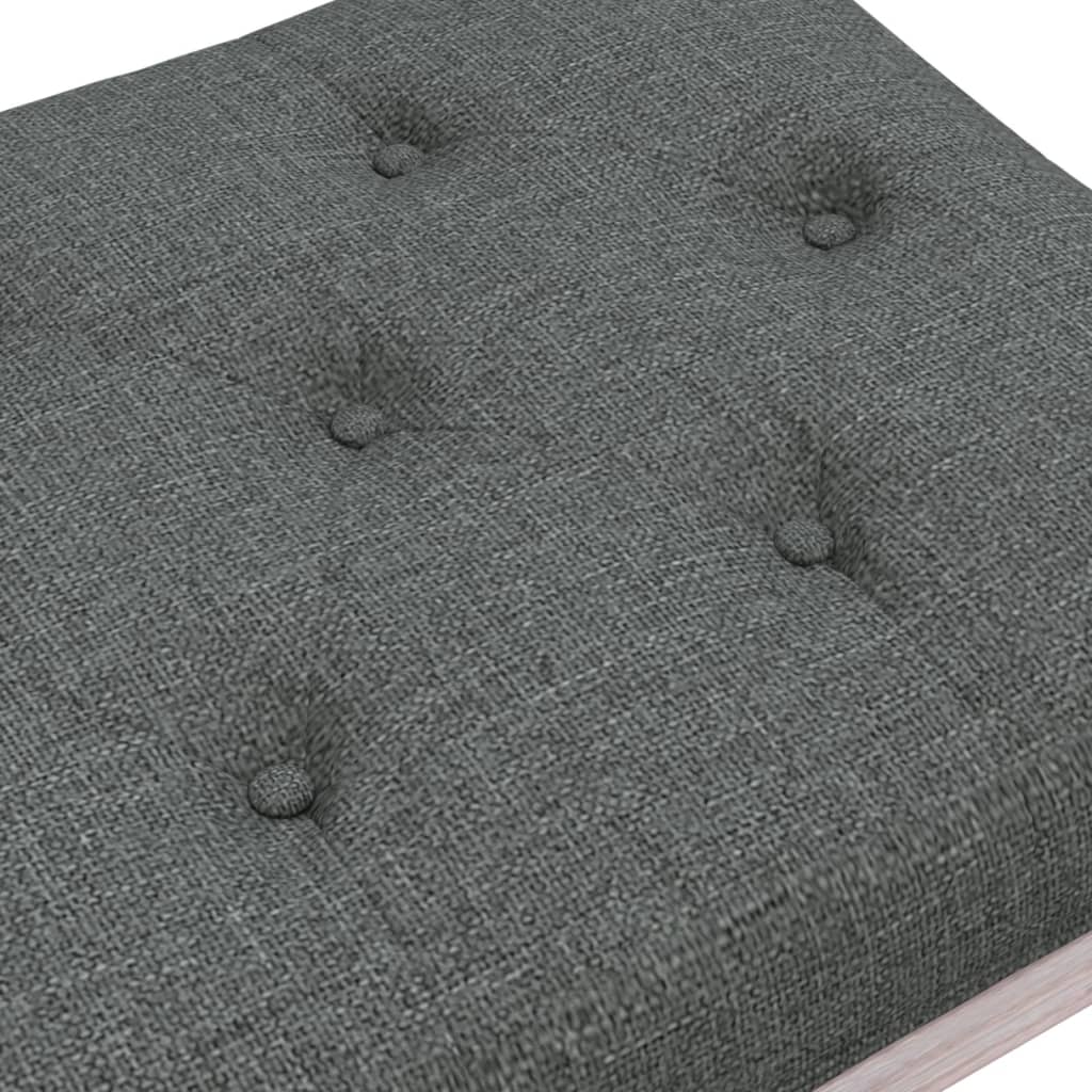 bænk 110x40x49 cm stof mørkegrå