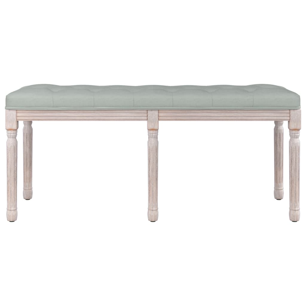 bænk 110x40x49 cm velour lysegrå