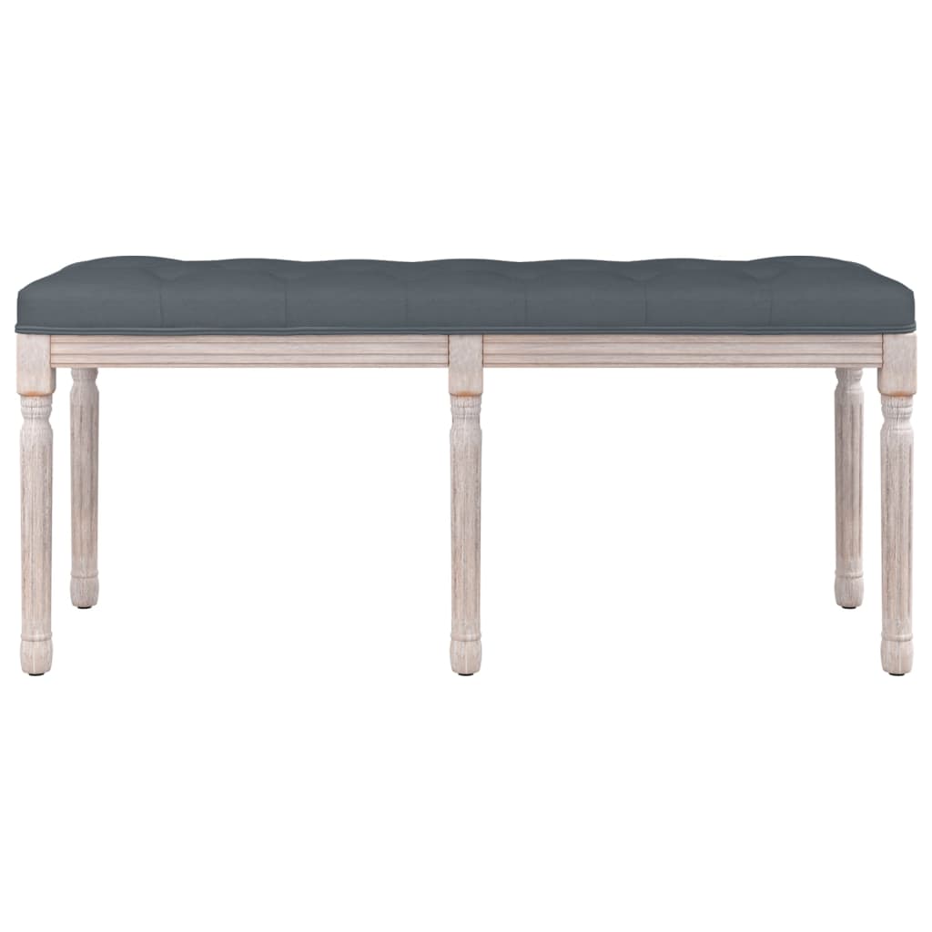 bænk 110x40x49 cm velour mørkegrå