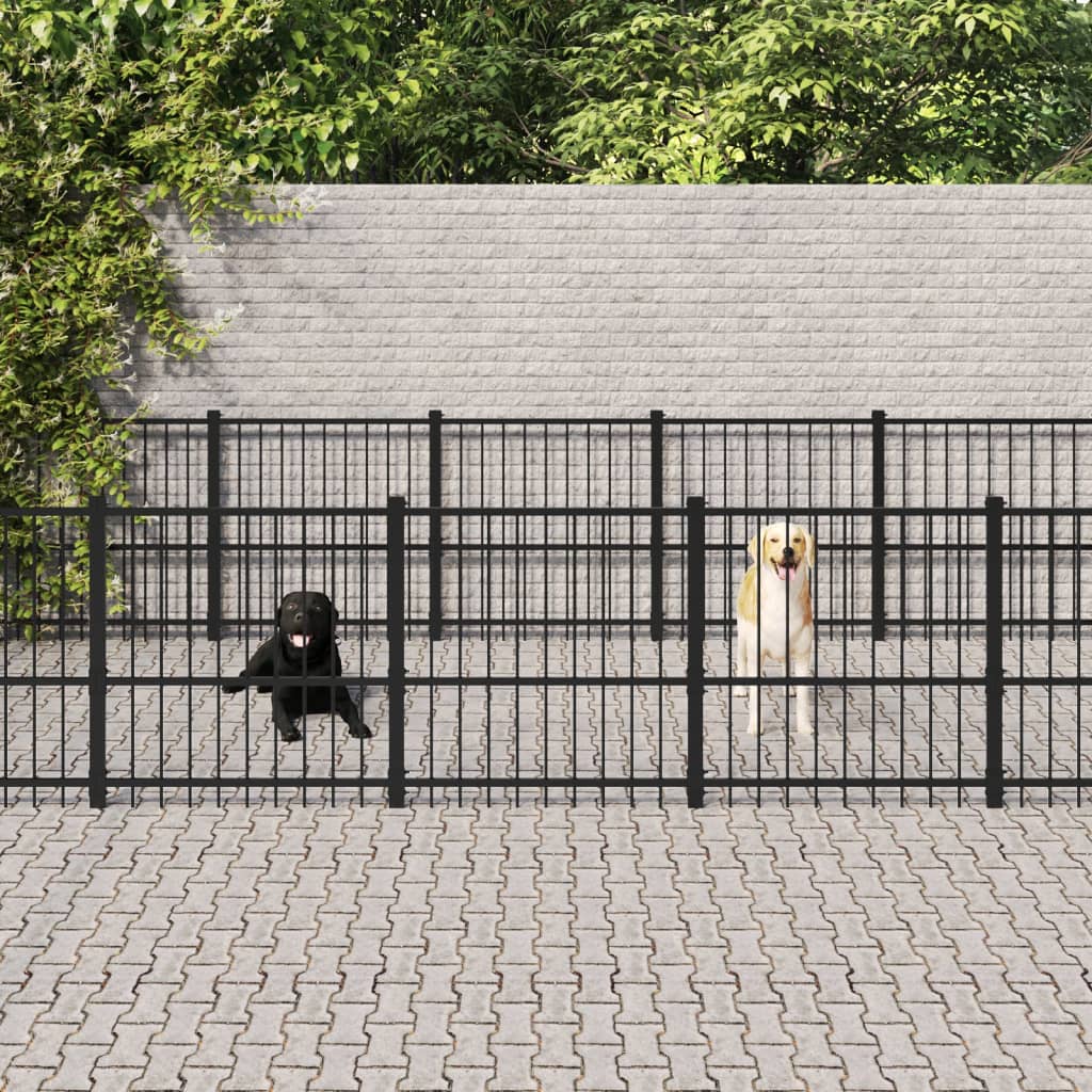 udendørs hundegård 25,4 m² stål
