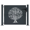 havelåge 105x105 cm stål trædesign antracitgrå