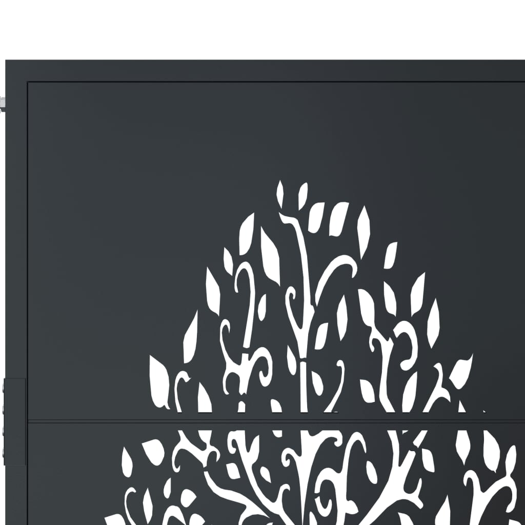 havelåge 105x105 cm stål trædesign antracitgrå