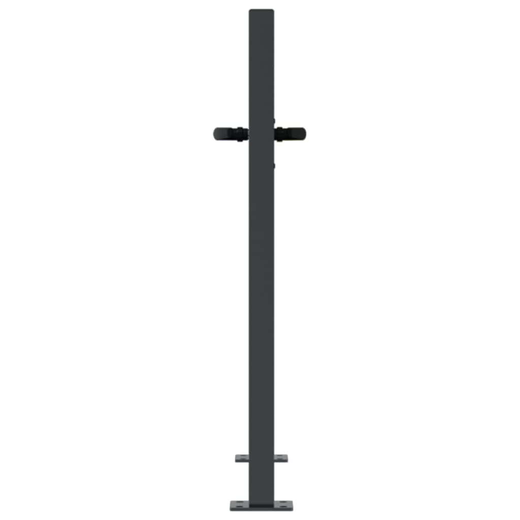 havelåge antracitgrå 100x100 cm stålgræsdesign