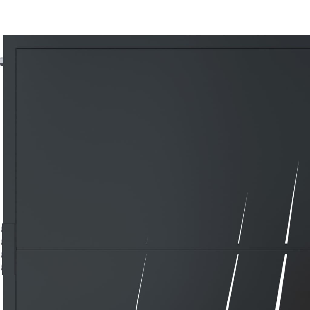 havelåge antracitgrå 100x175 cm stålgræsdesign