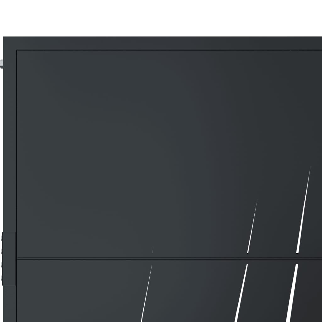 havelåge antracitgrå 100x200 cm stålgræsdesign