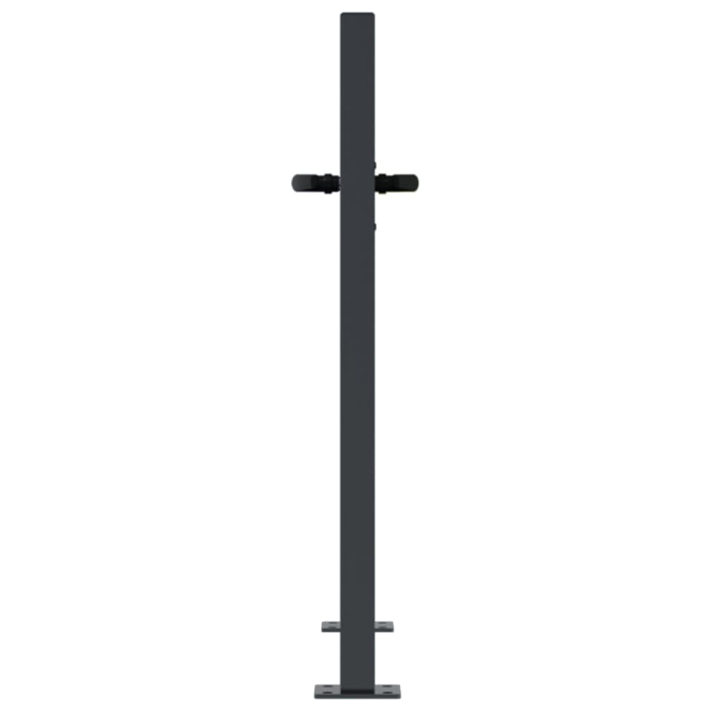 havelåge antracitgrå 100x75 cm stål firkantet design